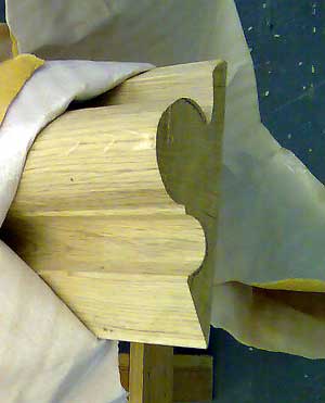 Moulding made in Oak - machined shape to match existing 