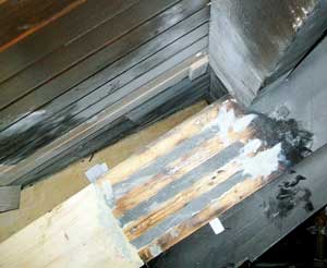 Side Slot TRS fitted to a rafter, before sanding and painting