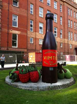 Vimto Bottle and Fruits back on displat